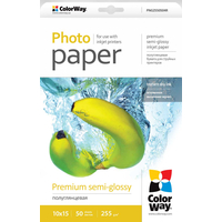 ColorWay Premium SemiGlossy Micropores Photo Paper 4R, 225g, 50pcs