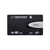Card Reader All-in-1 Esperanza EA129,  Black, USB2.0