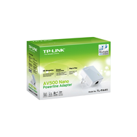 TP-LINK TL-PA411, Mini Powerline Ethernet Adapter, 500Mbps, HD Videostreaming, Plug and Play, Single Pack
