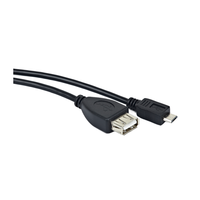 Cable USB OTG, Micro B - AF, 0.15 m