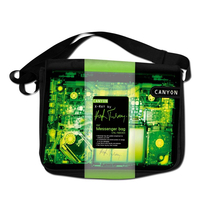 Cумка для ноутбука Canyon CNL-NB09X, Messenger X-Ray, 15.6", Black/Green