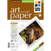 ColorWay Art Wood GlossyFinne Photo Paper A4, 230g, 10pcs