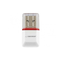 Card reader Esperanza EA134W Micro SDHC, USB 2.0, White