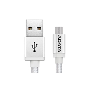 Sync & Charge microUSB cable ADATA, Silver,100cm