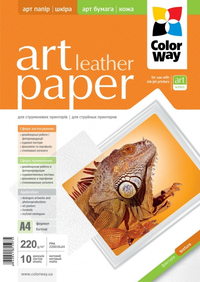 ColorWay Art Leather MatteFinne Photo Paper A4, 220g, 10pcs