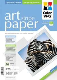 ColorWay Art Stripe MatteFinne Photo Paper A4, 220g, 10pcs