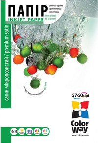 ColorWay Premium Satin Micropores Photo Paper 4R, 260g, 20pcs
