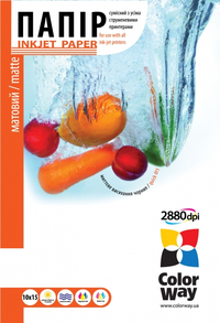 ColorWay MatteCoated Photo Paper 4R, 190g, 20pcs